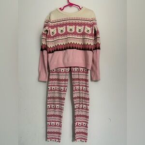 Gymboree Pink and White Knit Set